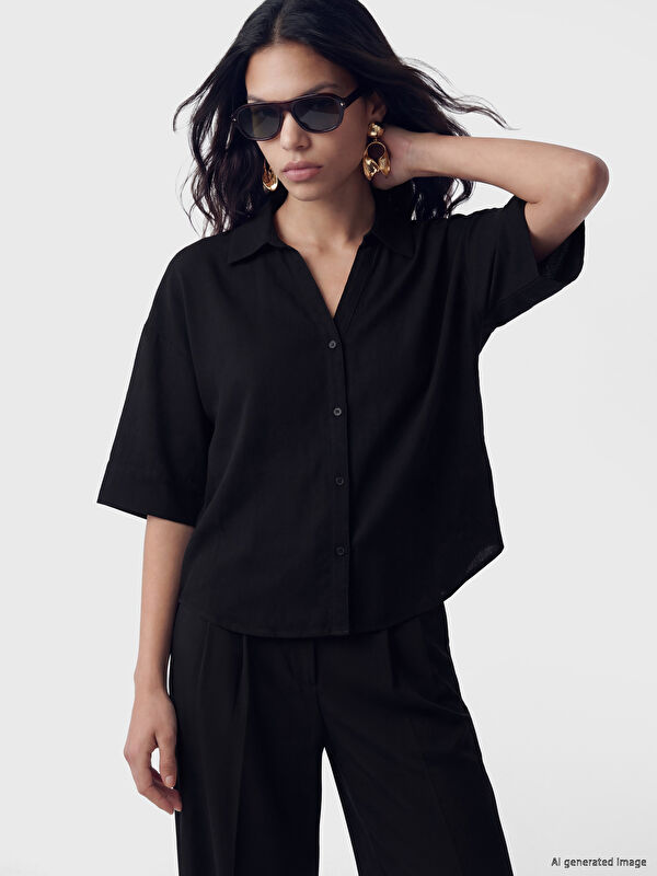 LCW Vision Oversize Poplin Kadın Gömlek