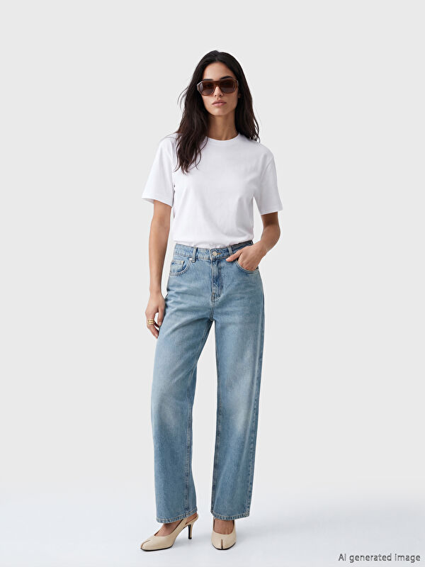 LCW Jeans Straight Fit Kadın Jean Pantolon	