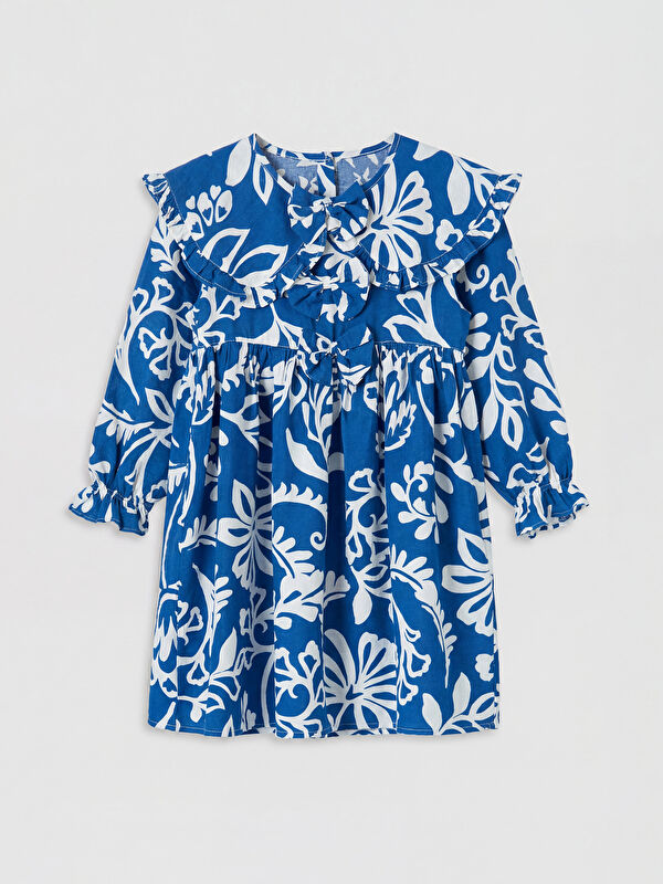 LCW Kids Bow Detailed Ruffled Girls' Dress