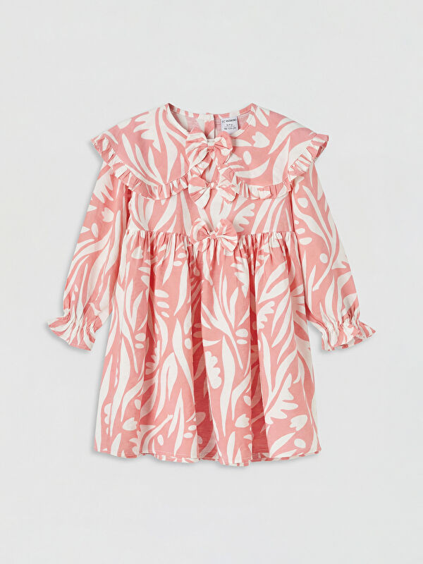LCW Kids Bow Detailed Ruffled Girls' Dress