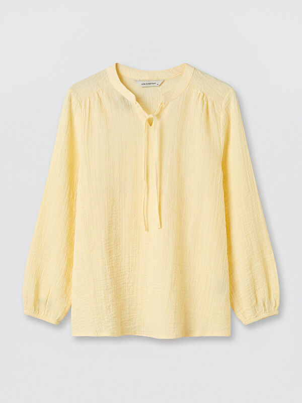 LCW EVERYDAY Bağlamalı Yaka Dokulu Bluz