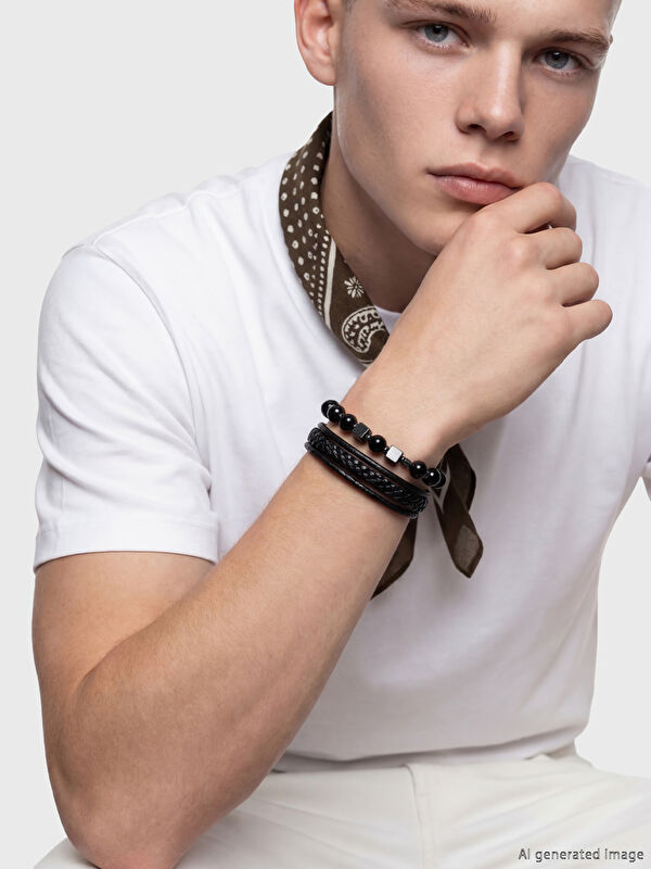 LCW ACCESSORIES Erkek Kolye ve Bileklik Seti