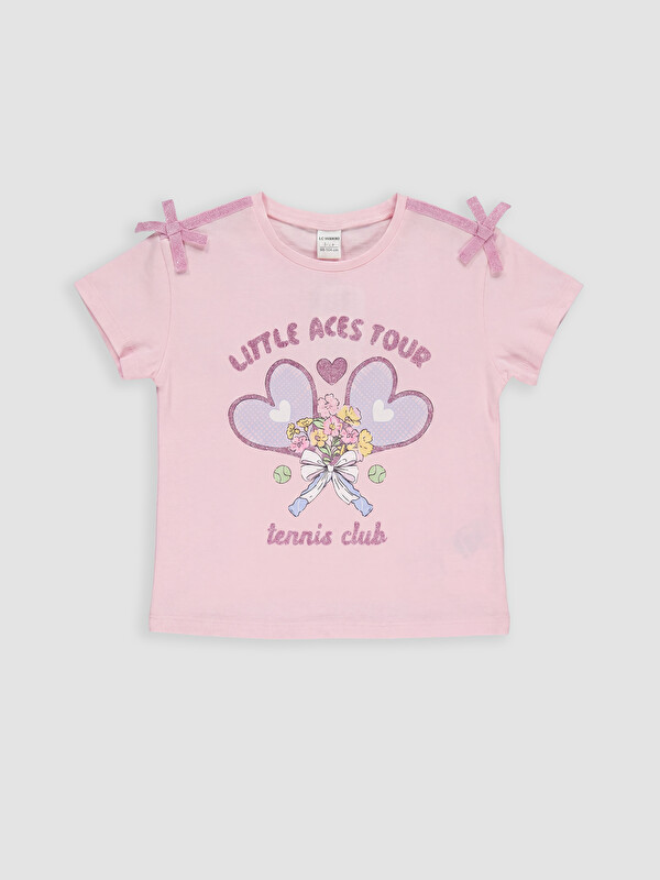 LCW Kids Printed Bow Girls' T-Shirt