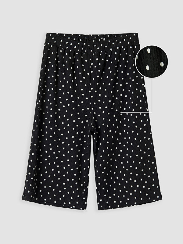 LCW Kids Kız Çocuk Puantiyeli Bermuda Şort