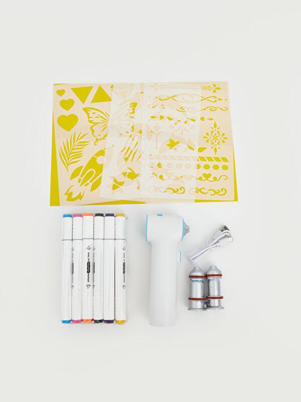 LCW JOY Marker Airbrush Kit - 12 Adet Keçeli Kalem