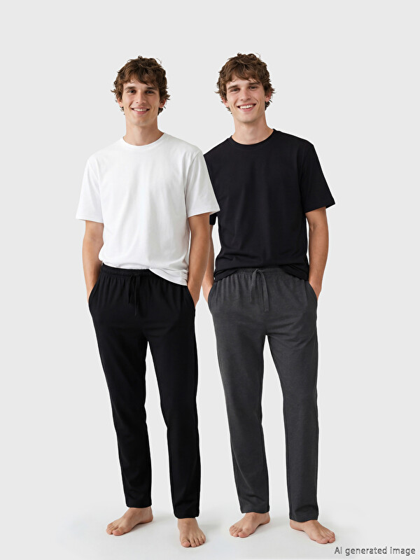 LC WAIKIKI Elastic Waist Men's Pyjamas Bottoms 2 Pack