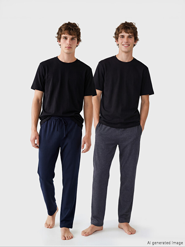 LC WAIKIKI Elastic Waist Men's Pyjamas Bottoms 2 Pack