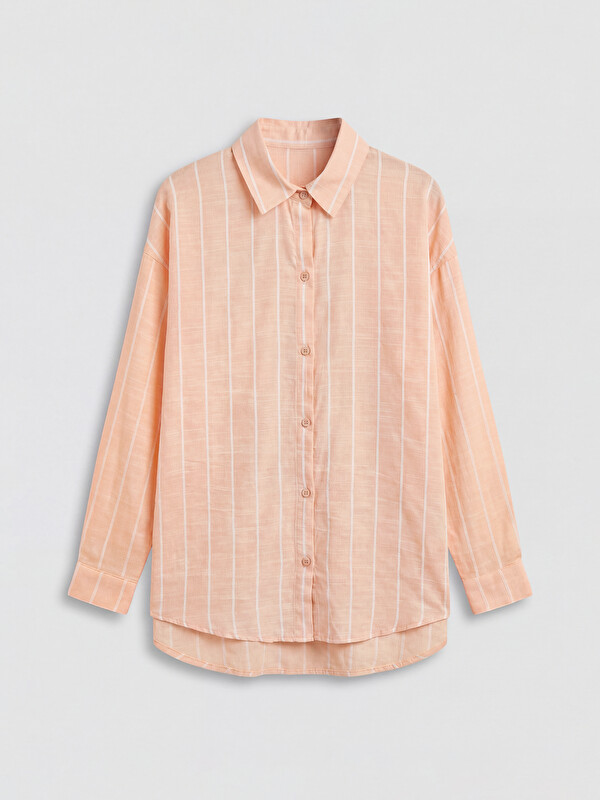 LCW Modest Striped Women's Shirt Tunic