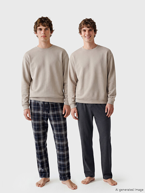 LC WAIKIKI Regular Fit Men's Pyjamas Bottoms 2 Pack