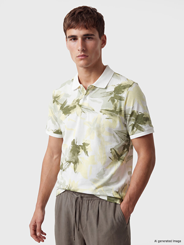 LCW Vision Polo Yaka Desenli Pike Erkek Tişört