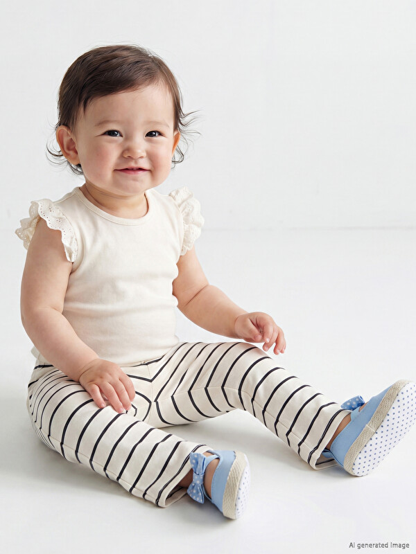 LCW baby Striped Baby Girls' Leggings Pants