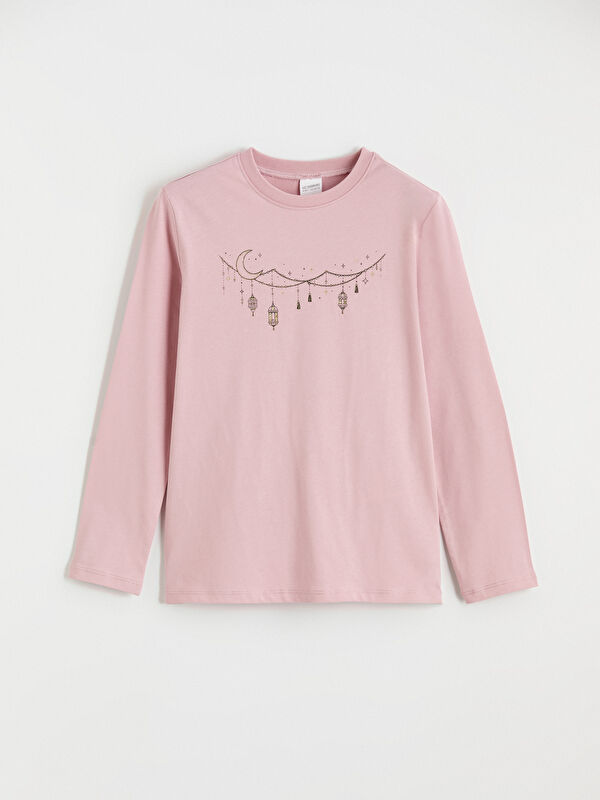 LCW Kids Baskılı Kız Çocuk Pijama Üst