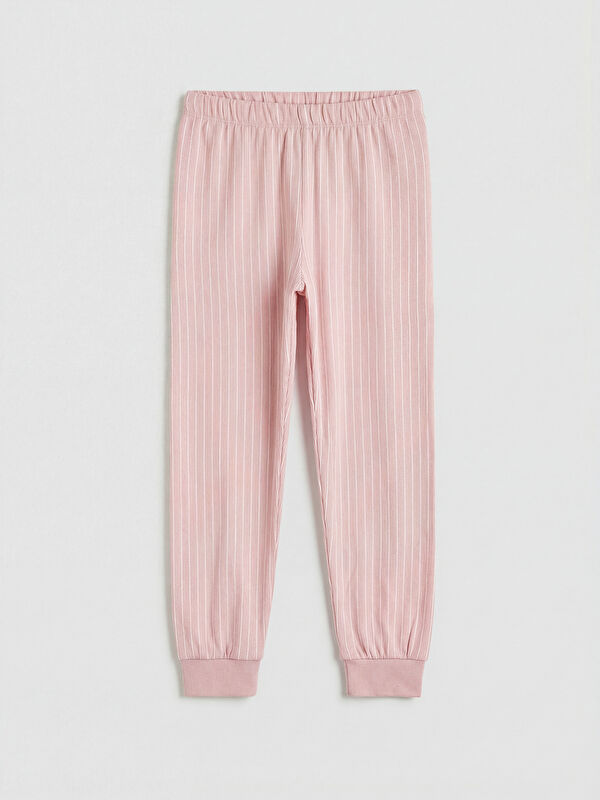 LCW Kids Çizgili Kız Çocuk Jogger Pijama Altı