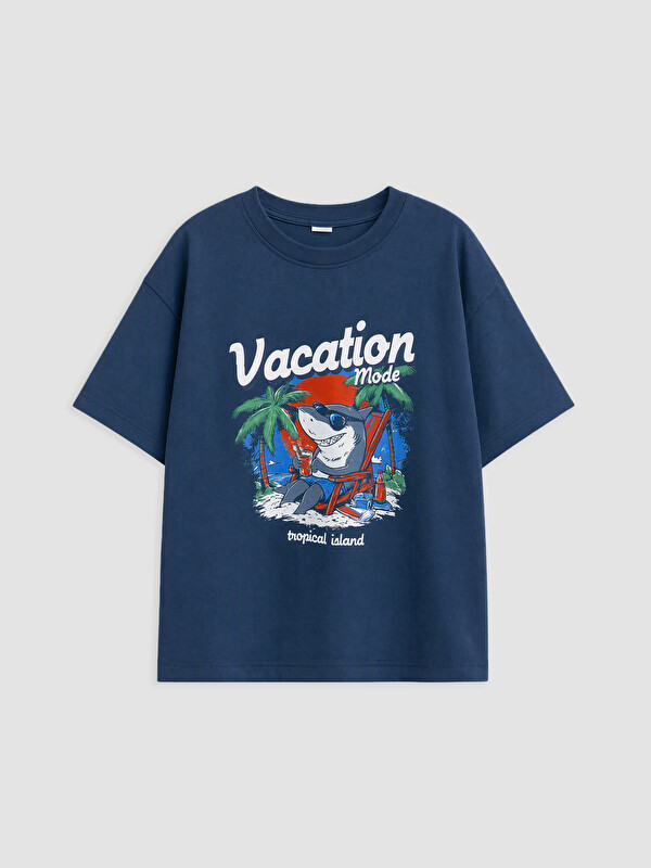LCW Kids Crew Neck Printed Boys' T-Shirt