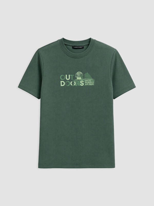 LCWAIKIKI Classic Man Green T-Shirt