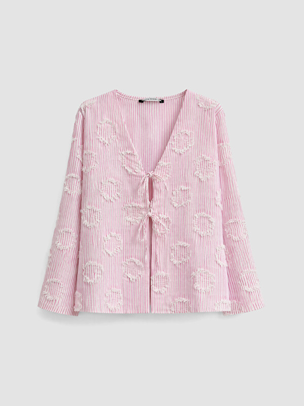 LCW Modest V Neck Women's Kimono