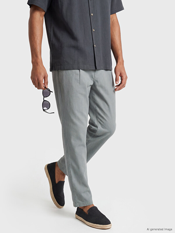 LCW Vision Regular Fit Erkek Pileli Pantolon