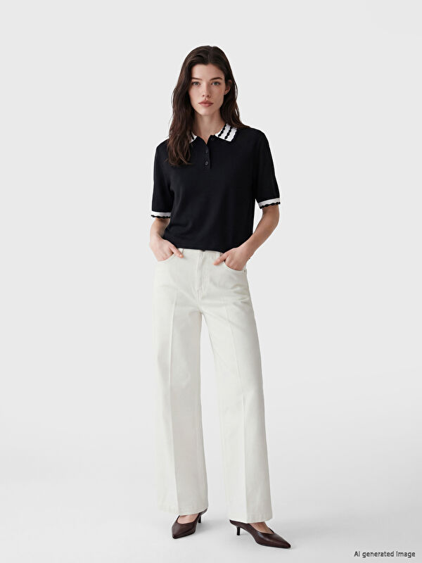 LCW Comfort Wideleg Kadın Jean Pantolon