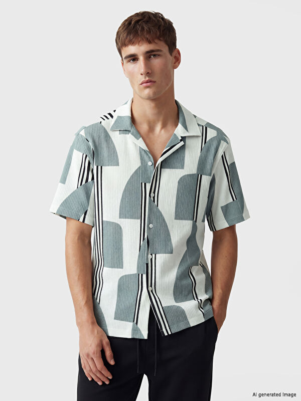LCW Vision Regular Fit Desenli Erkek Gömlek