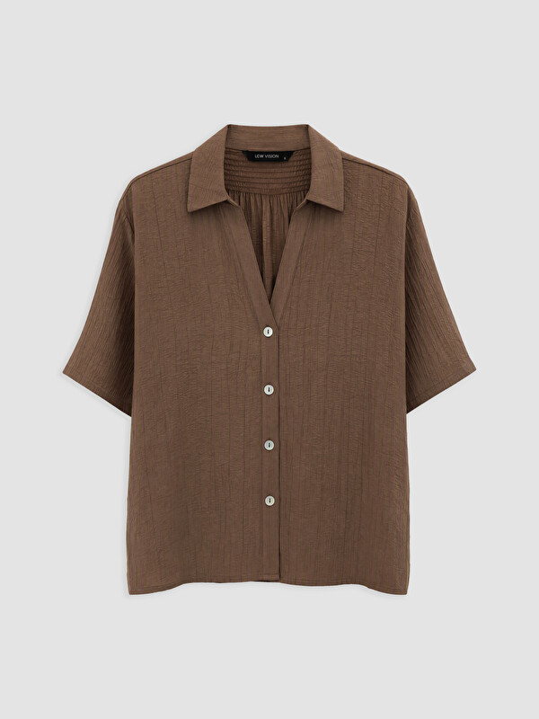 LCW Vision Woman Beige Shirt