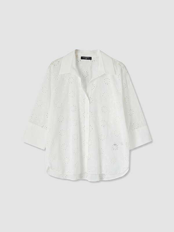 LCW Comfort Broderie Women's Shirt