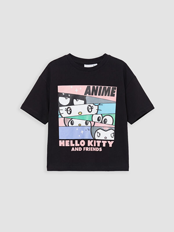LCW Kids Bisiklet Yaka Hello Kitty Baskılı Kız Çocuk Tişört