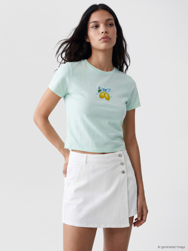 XSIDE Printed 100% Cotton Women's T-Shirt