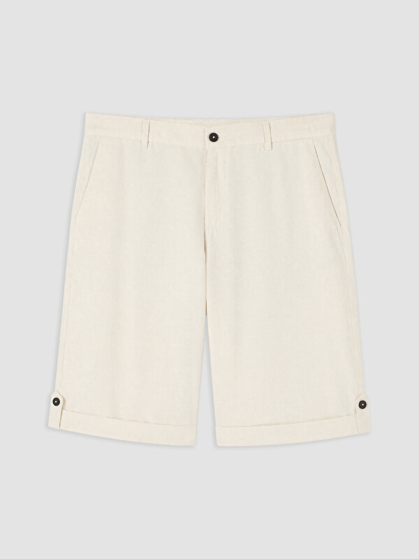 SOUTHBLUE Regular Fit Keten Karışımlı Şort