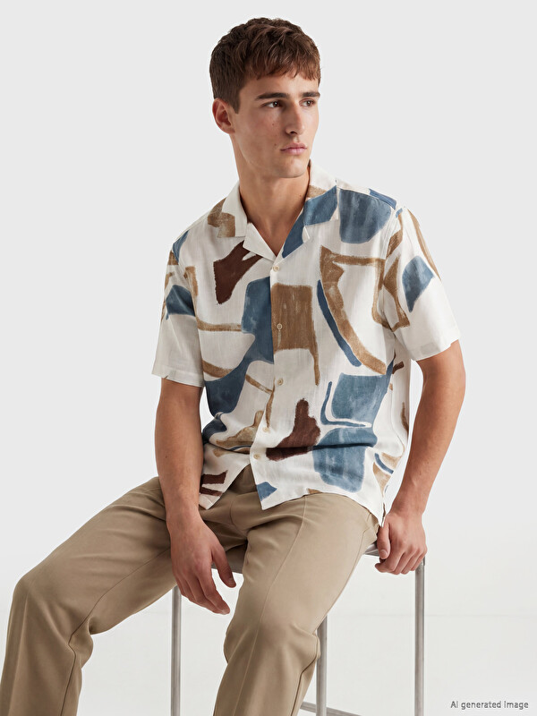 LCW Vision Regular Fit Desenli Erkek Gömlek