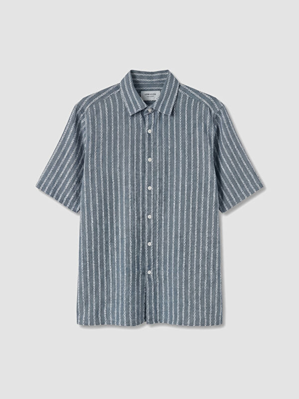 LCW Vision Regular Fit Çizgili Desenli Erkek Gömlek