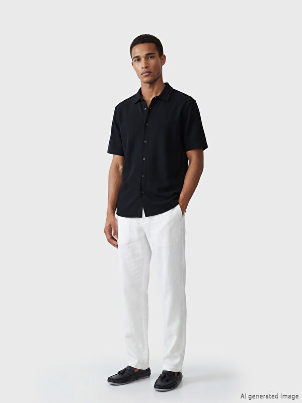 LCW Vision Regular Fit Erkek Dokulu Gömlek