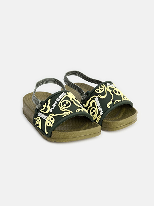 LCW STEPS Boys' Printed Back Elasticated Slipper