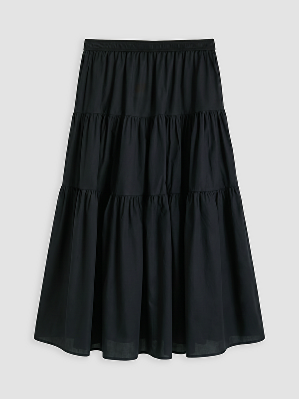 LCW Modest Beli Lastikli Katkat Etek