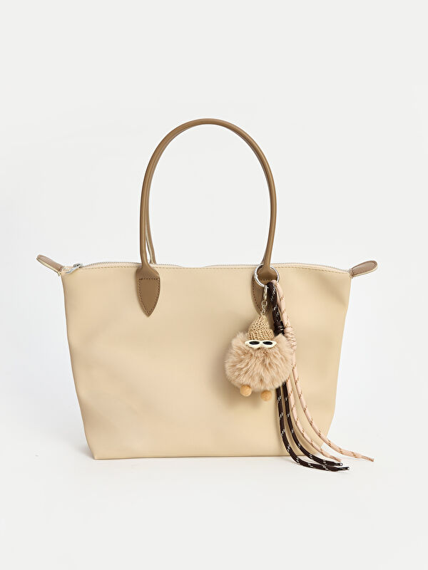 LCW ACCESSORIES Fermuarlı Kız Çocuk Ponponlu Omuz Çantası