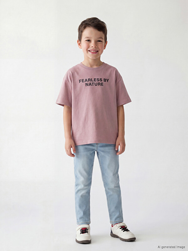 LCW Kids Crew Neck Printed Boys' T-Shirt