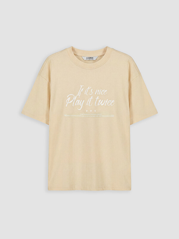 LCW Kids Girl Beige T-Shirt