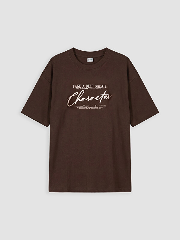 LCW Kids Girl Brown T-Shirt
