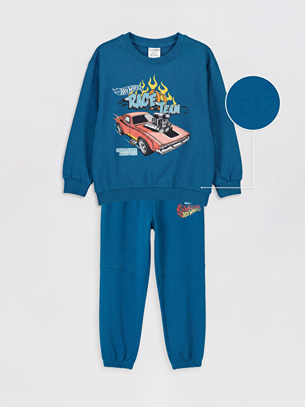 LCW Kids Hot Wheels Printed Boys' Tracksuit Set