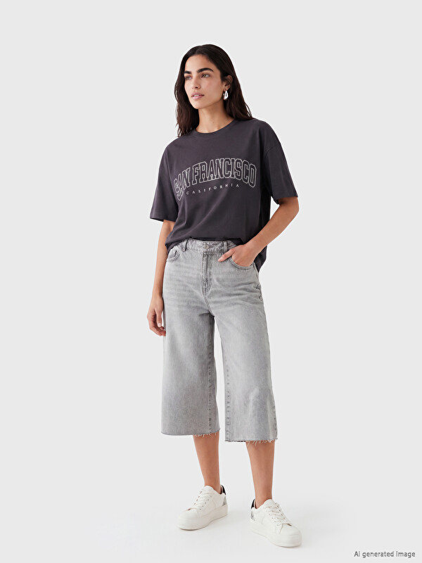 LCW Jeans Ženski teksas šorts bermuda kroja