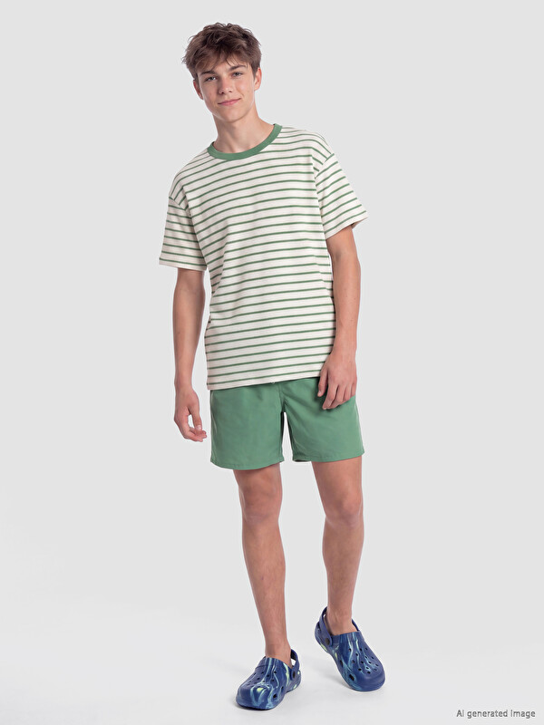 LCW Kids Boy Green Swimming Shorts