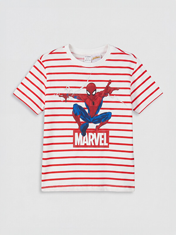 LCW Kids Spider-Man Baskılı Erkek Çocuk Pijama Üstü