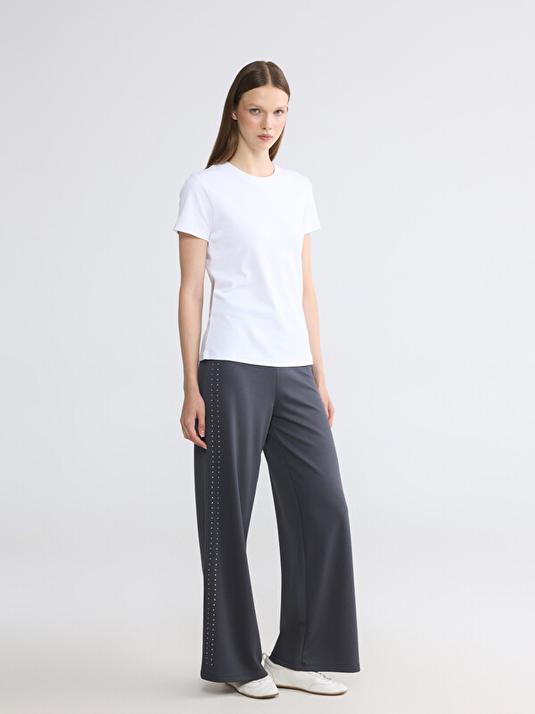 LCW Modest Taşlı Soft Touch Kadın Eşofman Altı
