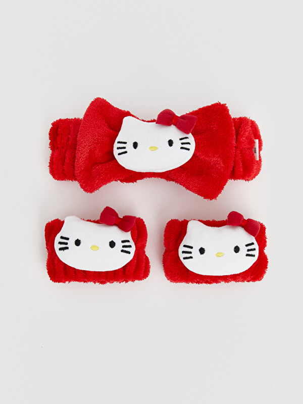 LCW JOY Hello Kitty Lisanslı Kız Çocuk Saç Bandı ve Bileklik Seti