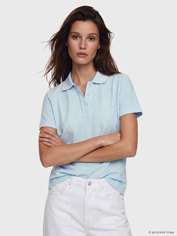 LCW Modest Polo Yaka Kadın Tişört