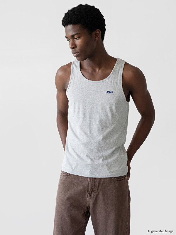 XSIDE Man Grey Tank Top