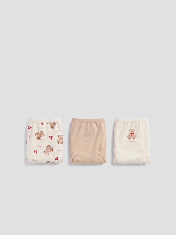 LCW Kids Desenli Kız Çocuk Slip Külot 3'lü