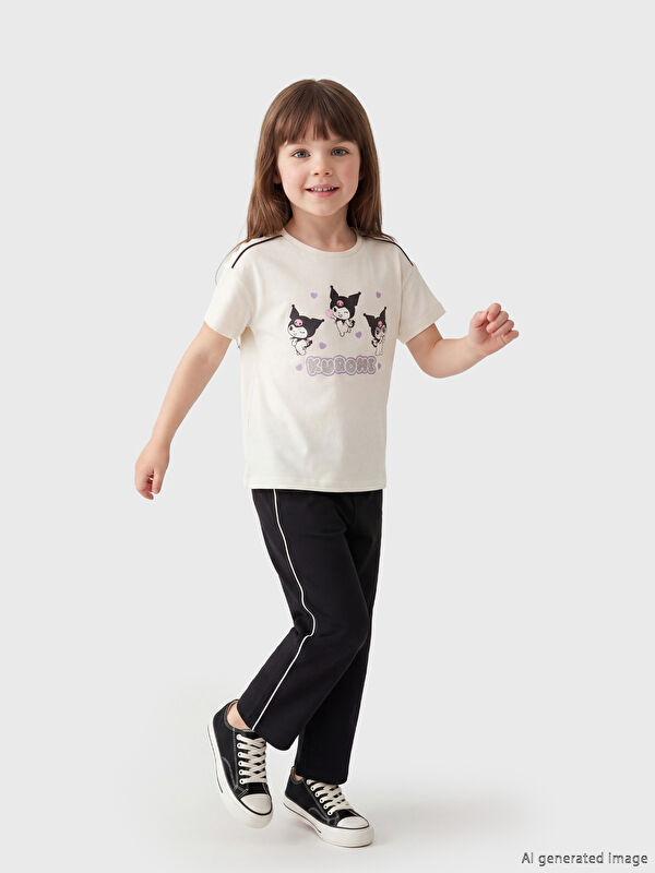 LCW Kids Kuromi Baskılı Kız Çocuk Takım