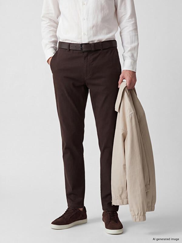 SOUTHBLUE Regular Fit Keten Karışımlı Erkek Pantolon