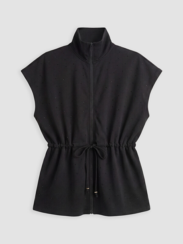 LCW Modest Dik Yaka Taşlı Soft Touch Kadın Yelek