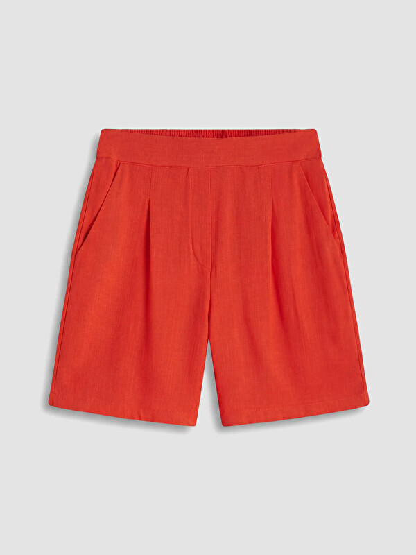 LCWAIKIKI Classic Yüksek Bel Bermuda Fit Kadın Şortolon